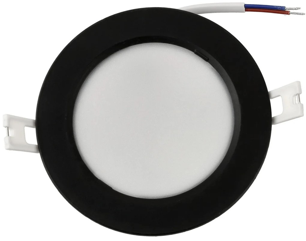 BERGE LED panel zapustený okrúhly 6W - 660lm - 4000K - čierny