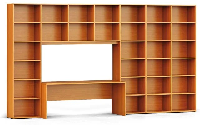 Písací stôl INTEGRO, 740 x 1750 x 700 mm, čerešňa