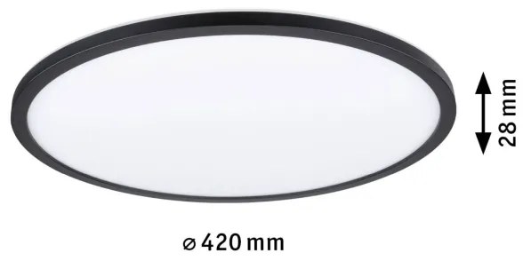 Paulmann 70999 - LED/22W Stmievateľný panel ATRIA 230V 3000K čierna