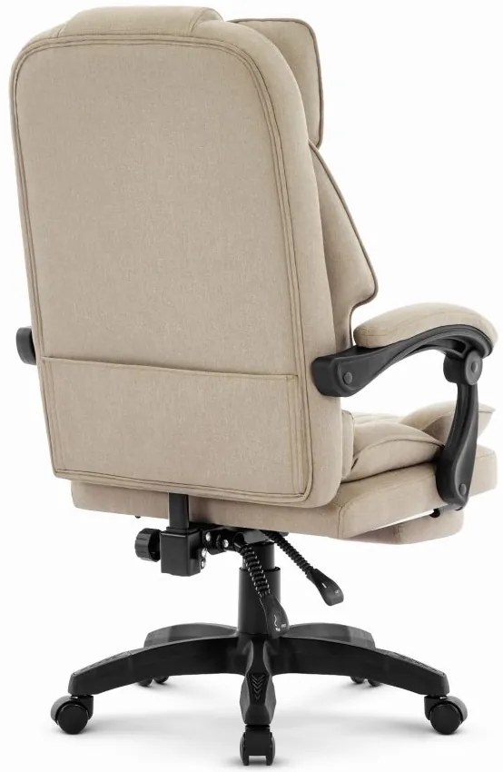 Ergonomická kancelárska stolička HC-1031 s podnožkou - béžová