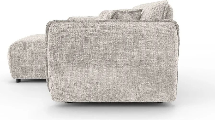 Béžová ženilková rohová pohovka (ľavý roh/s leňoškou) Nelia – Ropez