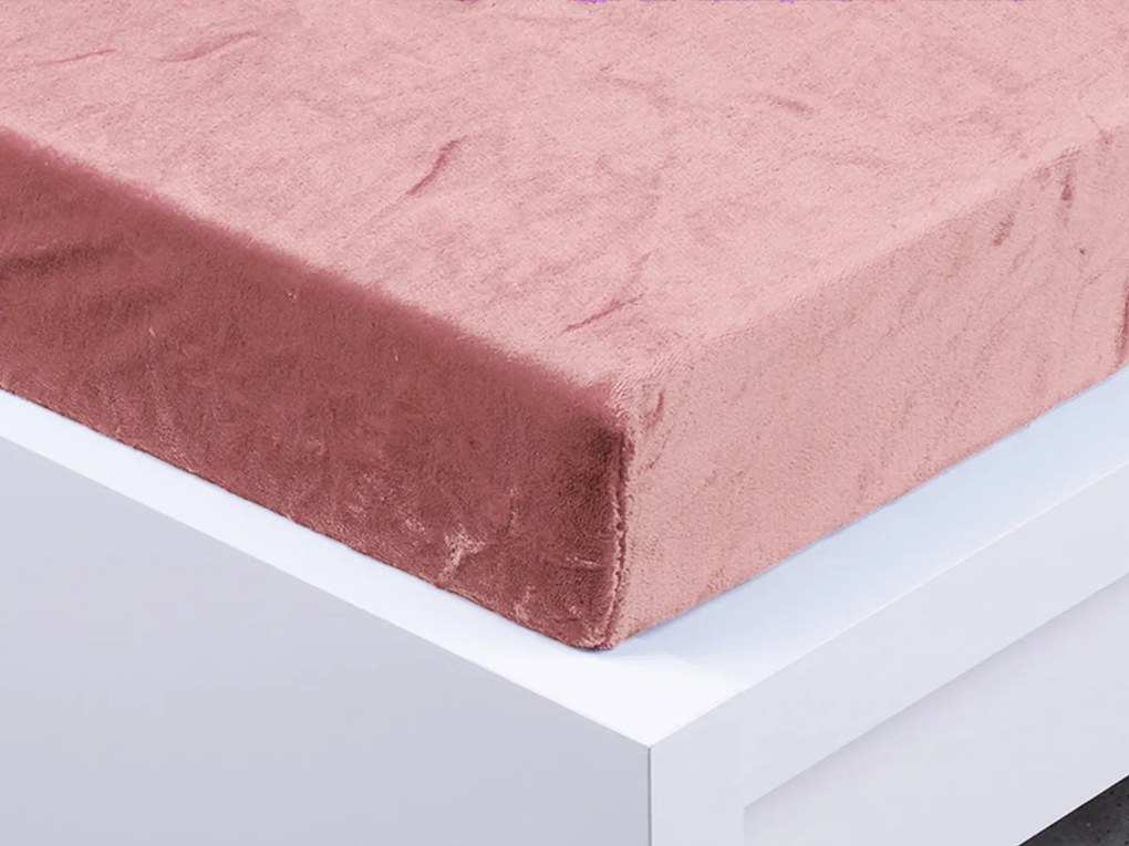 XPOSE® Detská mikroplyšová plachta Exclusive - staroružová 60x120 cm