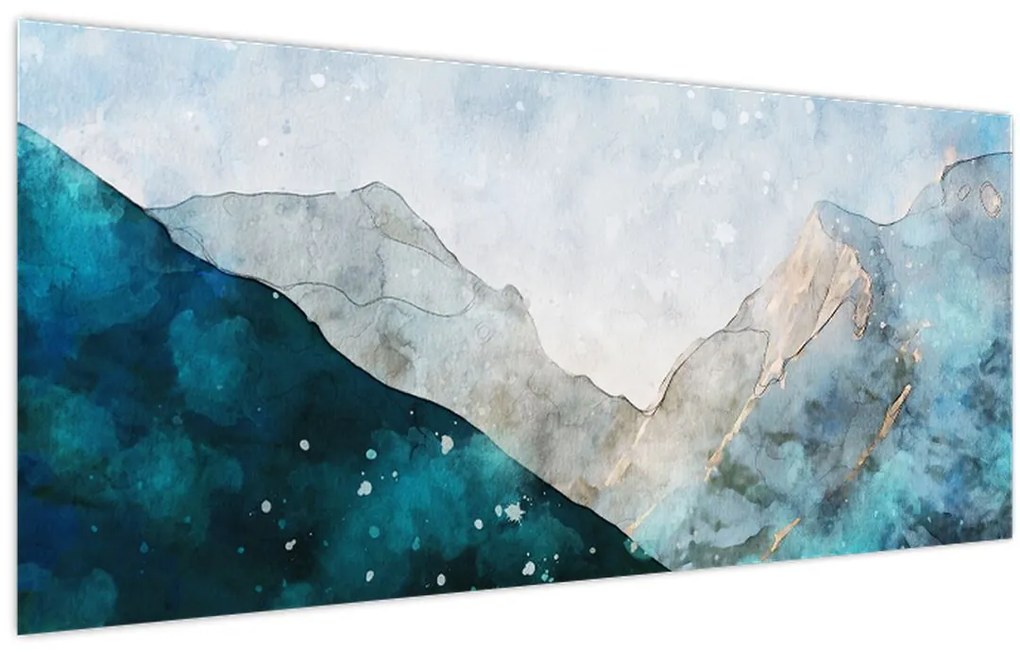 Obraz - Kresba hôr (120x50 cm)