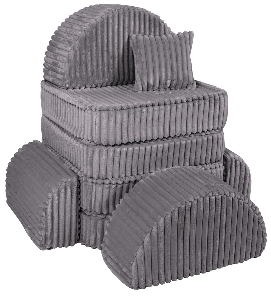 MeowBaby® Churros detská pohovka Max, Jurassic Grey