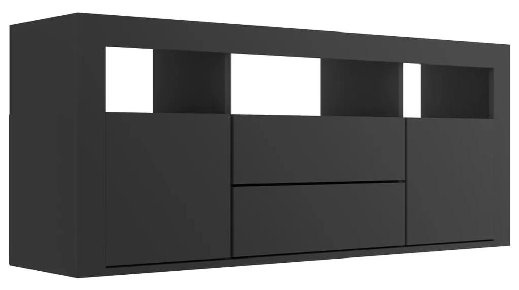 vidaXL TV skrinka, čierna 120x30x50 cm, drevotrieska