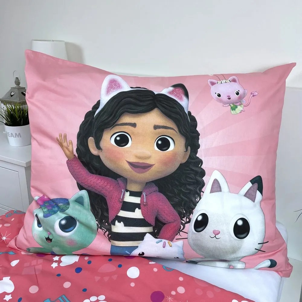 Jerry Fabrics Obliečky Gabby's Dollhouse - Gabby's Dollhouse | 140 x 200 cm / 70 x 90 cm