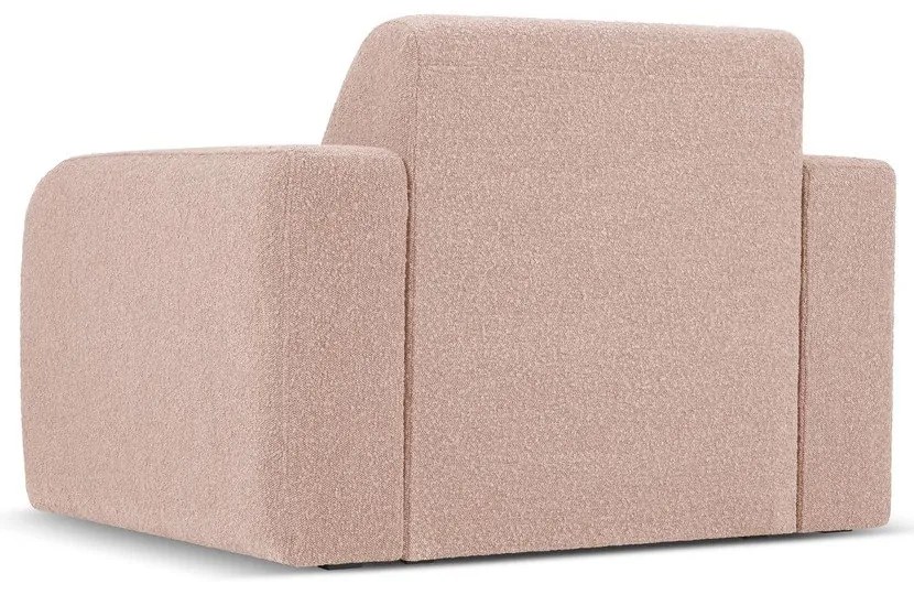 Ružové kreslo z textílie bouclé Molino – Micadoni Home