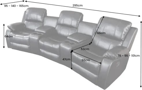 Sedacia súprava Relax 42813 Hollywood 3-sedenie Čierna - Komfort-nábytok