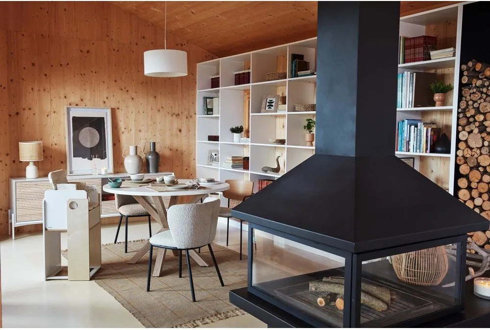 Jedálenská stolička v čierno-prírodnej farbe Maureen – Kave Home