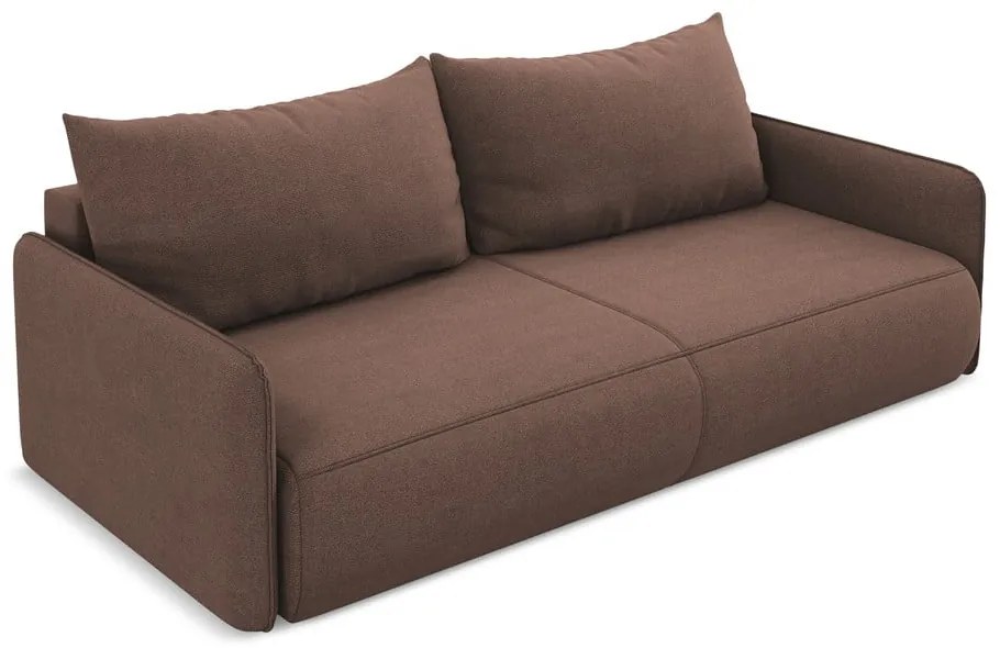 Ružová rozkladacia/s úložným priestorom pohovka 216 cm Nanea – Makamii