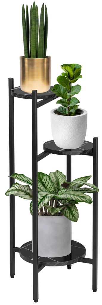 Stojan na kvety TRETORRI čierny mramor