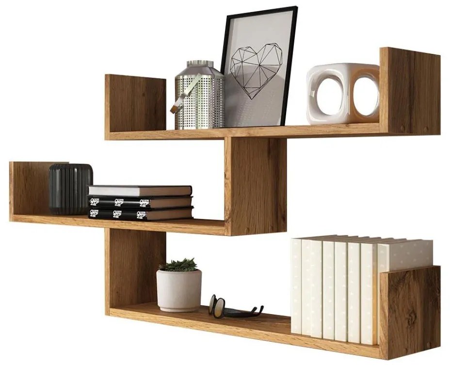 Nástenná polica TRIO 55x119 cm dub wotan