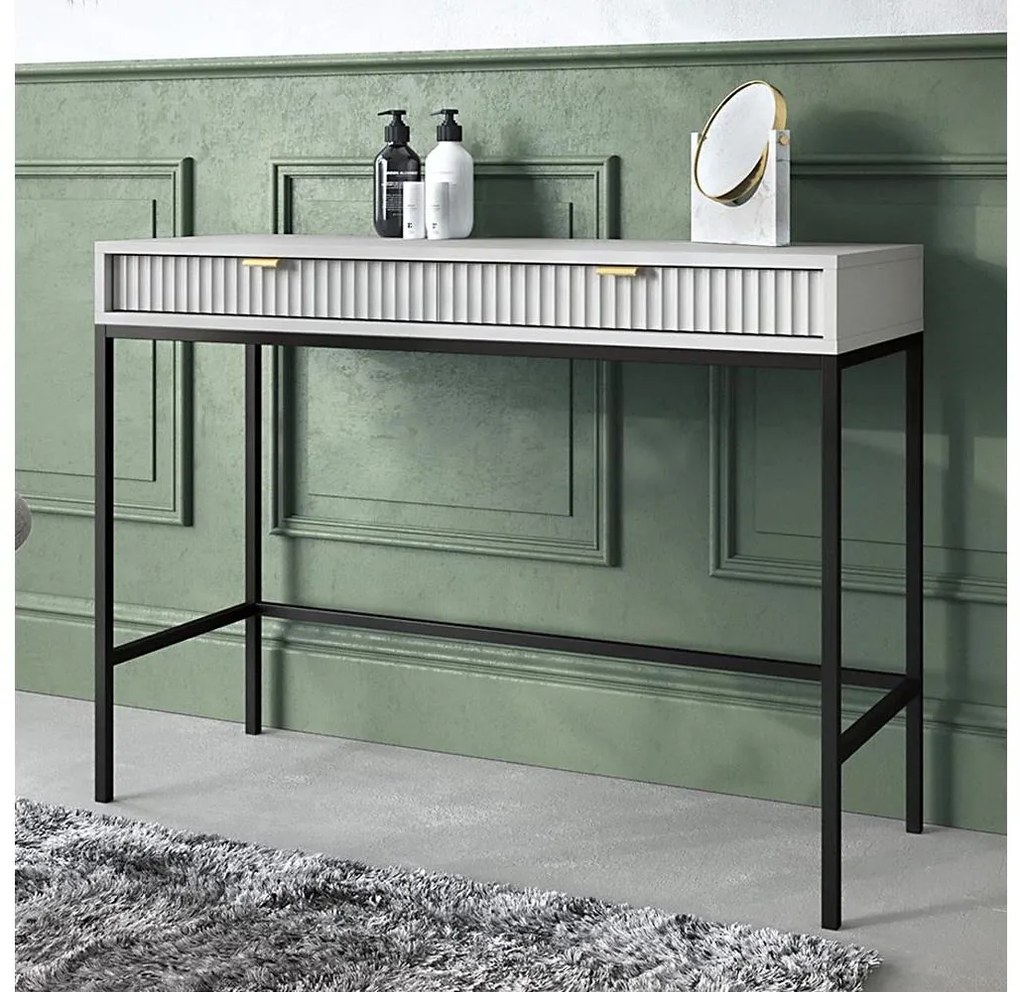 Konzolový stolík NOVA 77x104 cm šedá/čierna