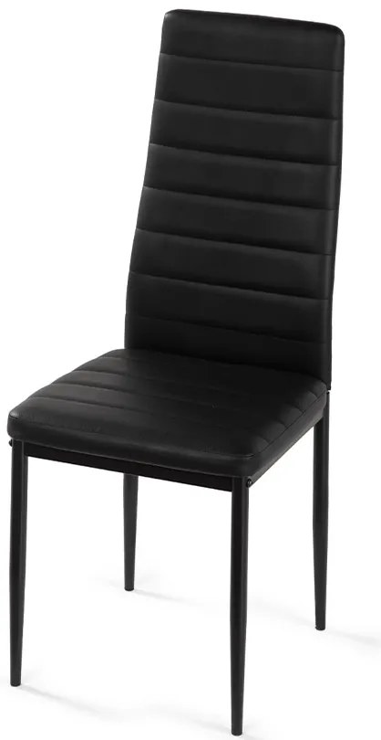 Noela Jedálenská stolička z umelej kože TINO čierna