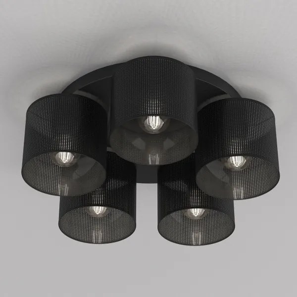 Luster prisadený LOFT SHADE 5xE27/60W/230V čierna