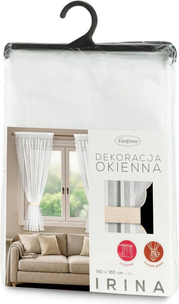 ZÁCLONA NA PÁSKE IRINA 140X180 CM BÉŽOVÁ