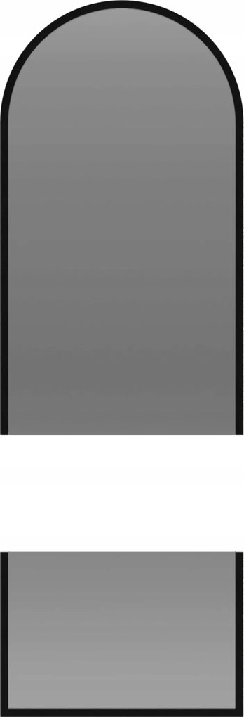 Polooválne zrkadlo Berdo v ráme z Mdf v dvoch častiach s Led diódami 100x200