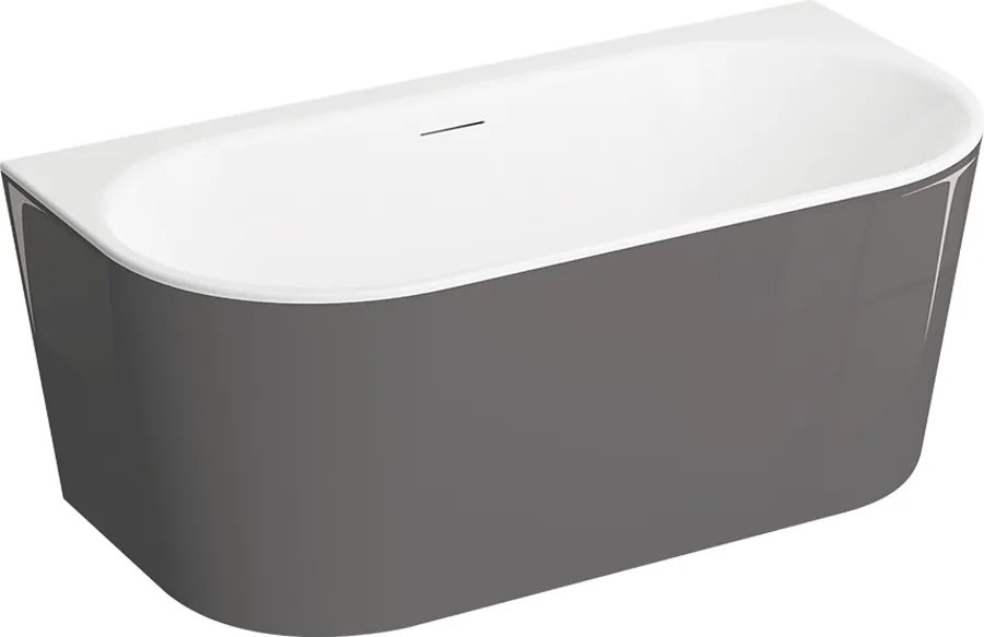 Polimat Akrylátová voľne stojaca vaňa k stene Sola 160x75 POLIMAT-Rozmery: 160x75, POLIMAT-Farba vane: Biela / ružová lesk