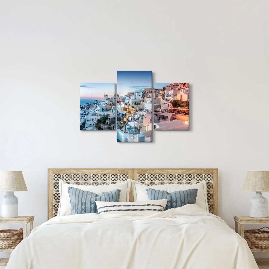 Obraz - Súmrak v Santorini (90x60 cm)