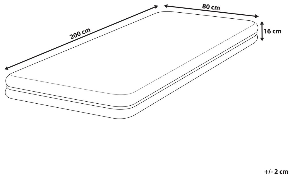 Penový matrac so snímateľným poťahom 80 x 200 cm ENCHANT Beliani