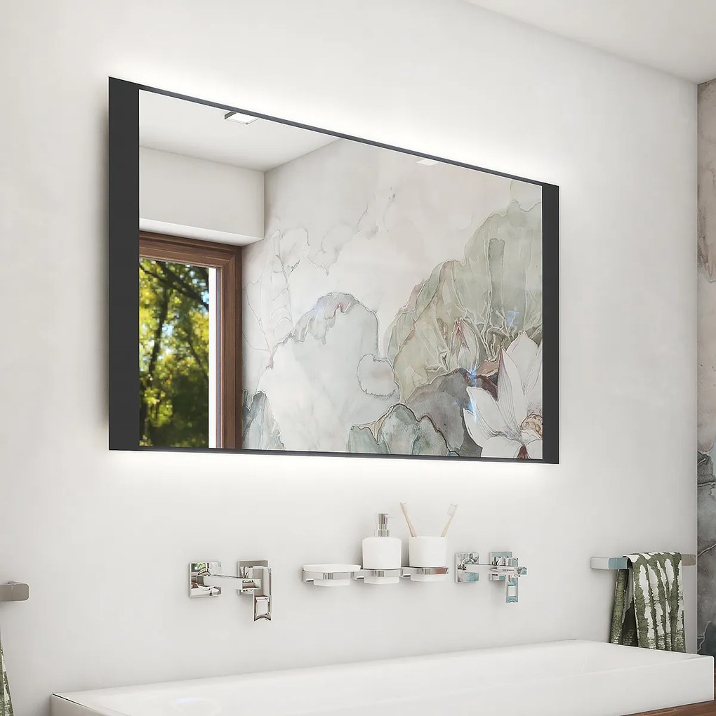Nimco Čierne LED zrkadlo 800x600 - ZPC 41003-90