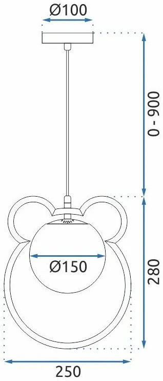 Toolight Toolight, stropná/závesná lampa, 1xE27, biela-zlatá, OSW-09730