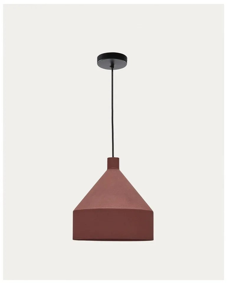 Závesné svietidlo v terakotovej farbe s kovovým tienidlom ø 30 cm Peralta – Kave Home