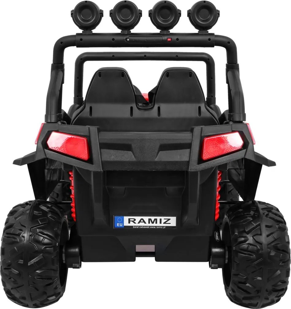 Ramiz Detský terénny výťah Grand Buggy Červená + pohon 4x4 + diaľkové ovládanie + nosič batožiny + rádio MP3 + LED