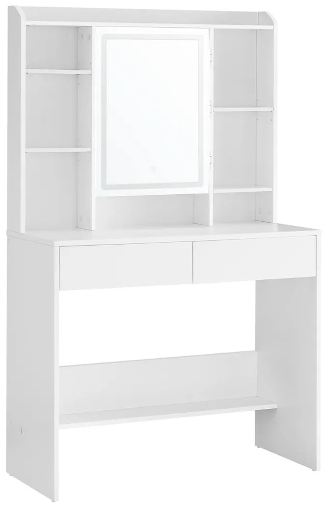 Vasagle Toaletný stolík ANGELA s osvetlením, 40 x 90 x 144,7 cm, biela