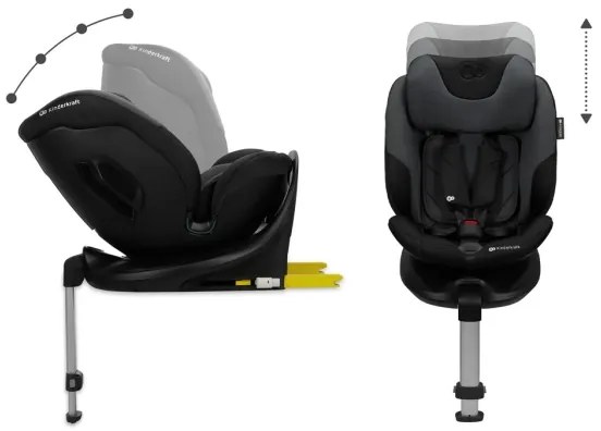 KINDERKRAFT SELECT - Autosedačka I-FIX (40-150 cm) Grafitová čierna