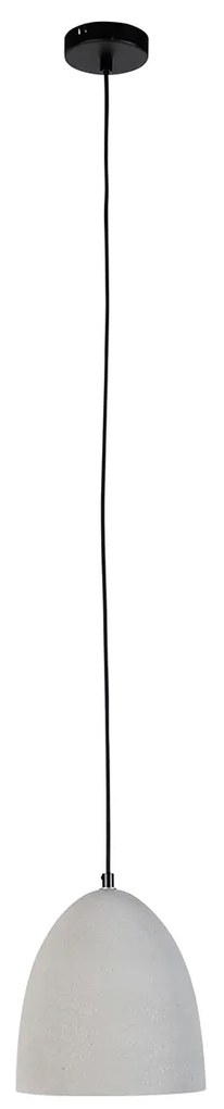 Moderné závesné svietidlo čierne so sivým betónom - Eton