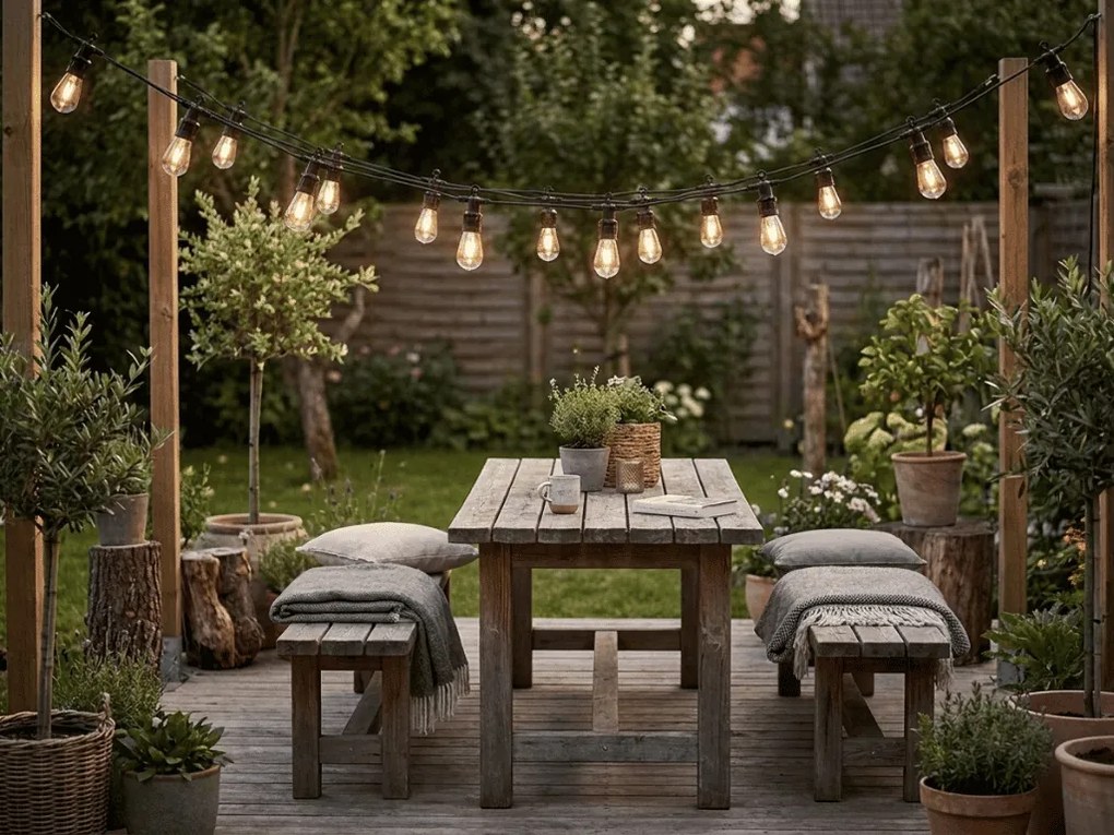 LED svetelná záhradná girlanda LUCENT, 20 m