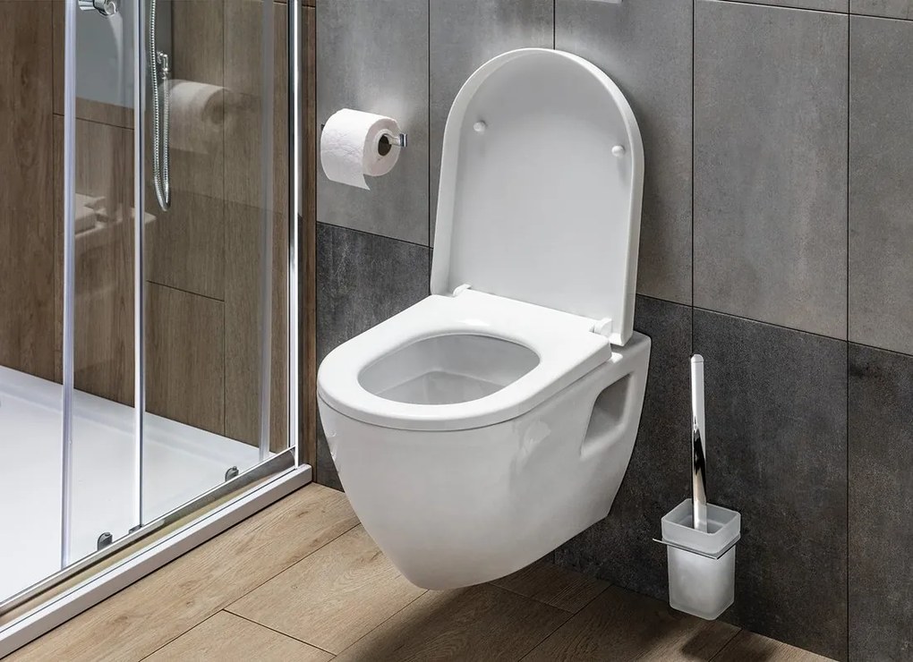 Aqualine Aqualine, APOLLO WC kefa nástenná, sklo, 1416-08