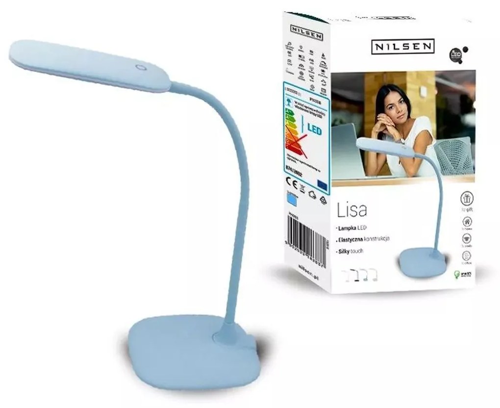 Dotyková stmievateľná stolná lampa kancelárska lampa Lisa Nilsen LED BLUE PX018 PX018