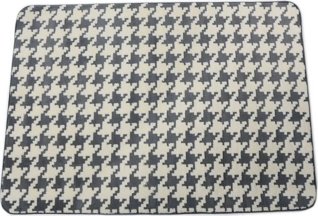 Plyšový koberec 3D Home - Clover - šedý