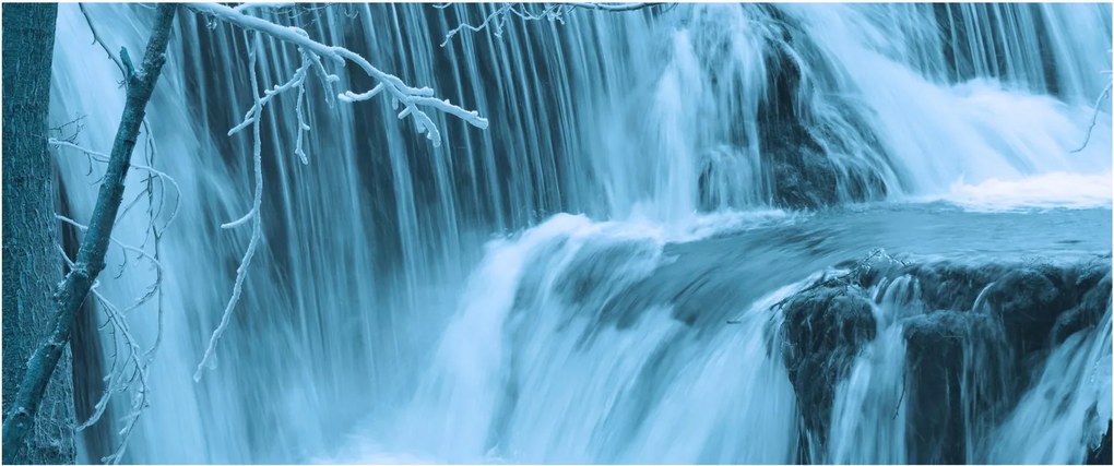 Obraz - ľadové vodopády (120x50 cm)