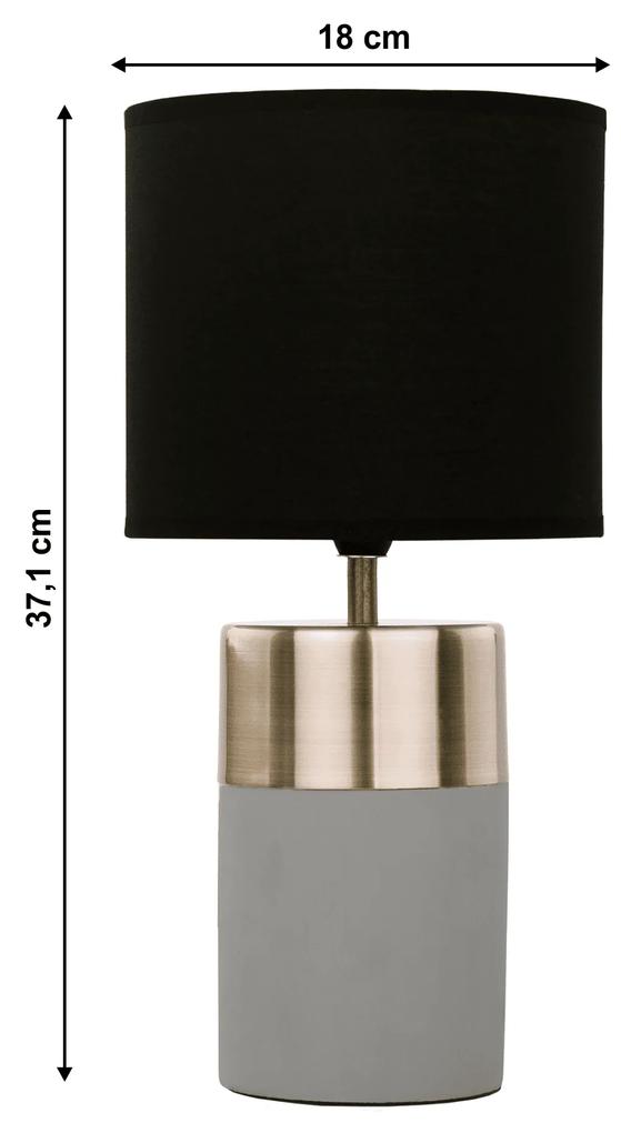 Kondela Stolná lampa, svetlosivá/čierna, QENNY TYP 20 LT8371
