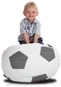 Sedací vak malá bielosivá futbalová lopta TiaHome