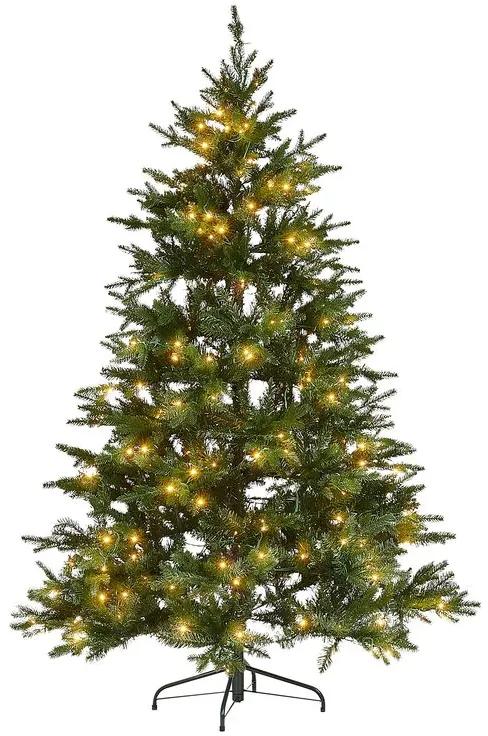 Vianočný stromček podsvietený 180 cm zelený FIDDLE Beliani