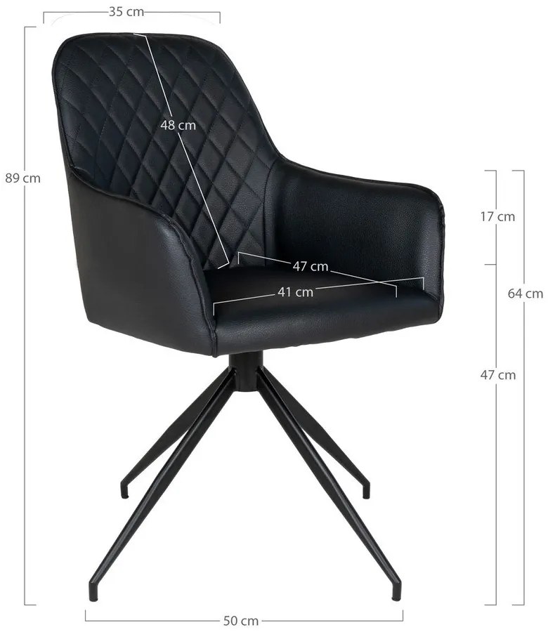 Čierne čalúnené jedálenské kreslo Harbo – House Nordic