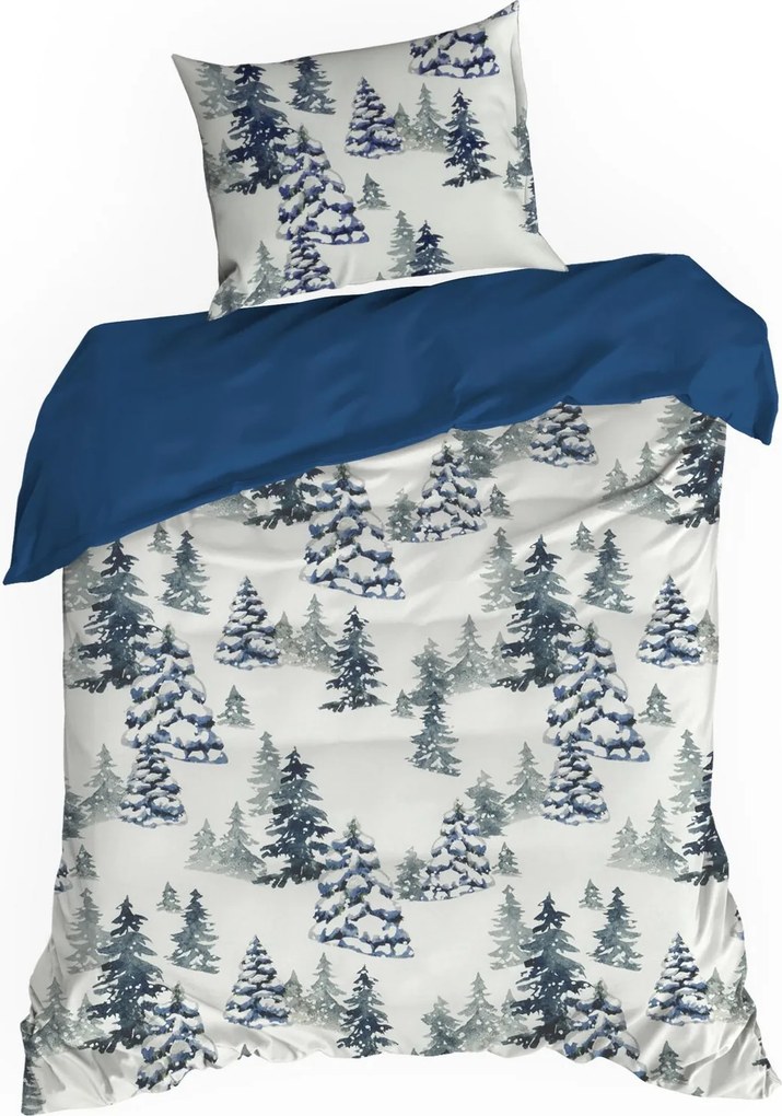 VIANOČNÉ RENFORCÉ OBLIEČKY NATAL 200X220 CM, 2 KS 70X80 CM VZOROVANÉ