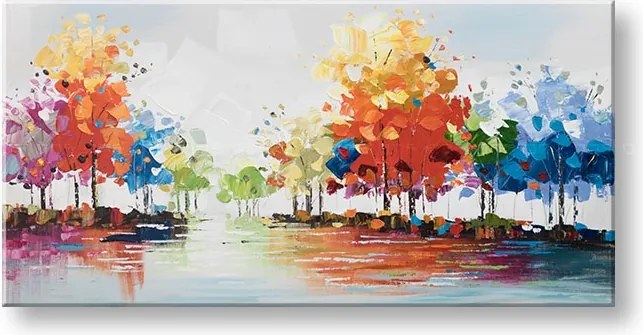 Maľovaný obraz na stenu STROMY 140x70 cm