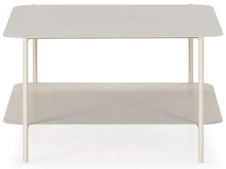 Krémovobiely kovový konferenčný stolík 70x73 cm Beatrix – MOME