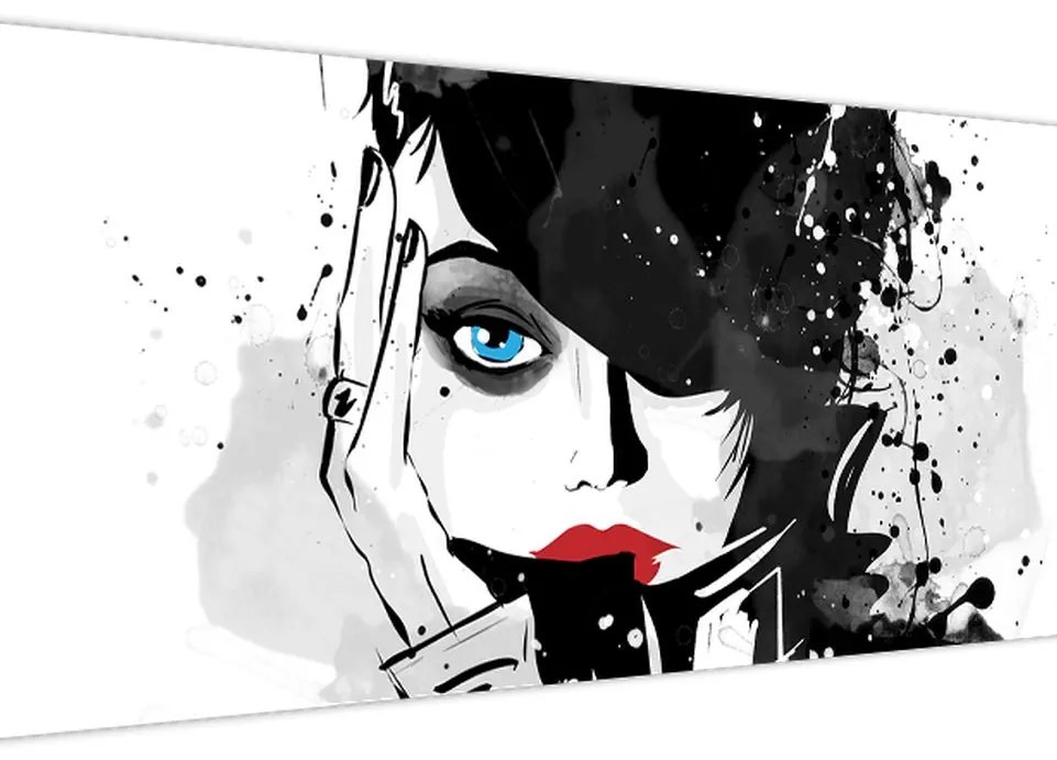Obraz - Tajomná žena (120x50 cm)