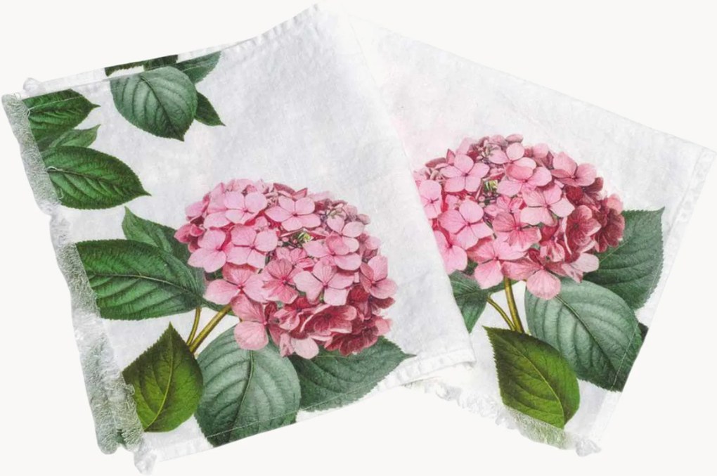 Ľanové uteráky pre hostí Hydrangea, 2 ks