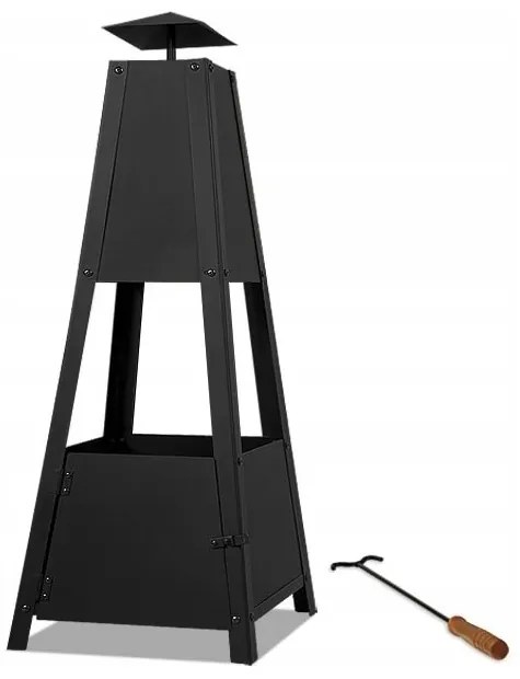 Záhradný krb Pyramída 102 cm