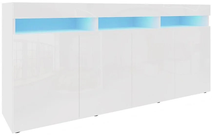 Komoda Izumi 175 WH biela mat/lesk