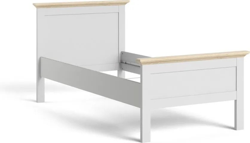 Posteľ Provine 90x200 biela/dub