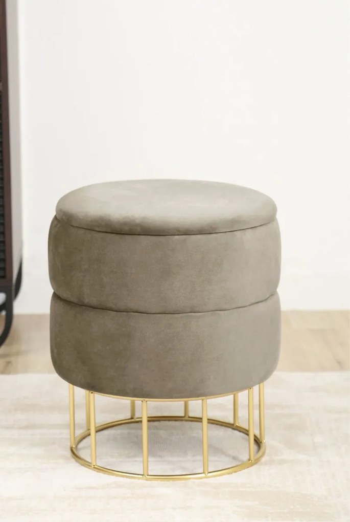 Taburet ELZA samet béžový