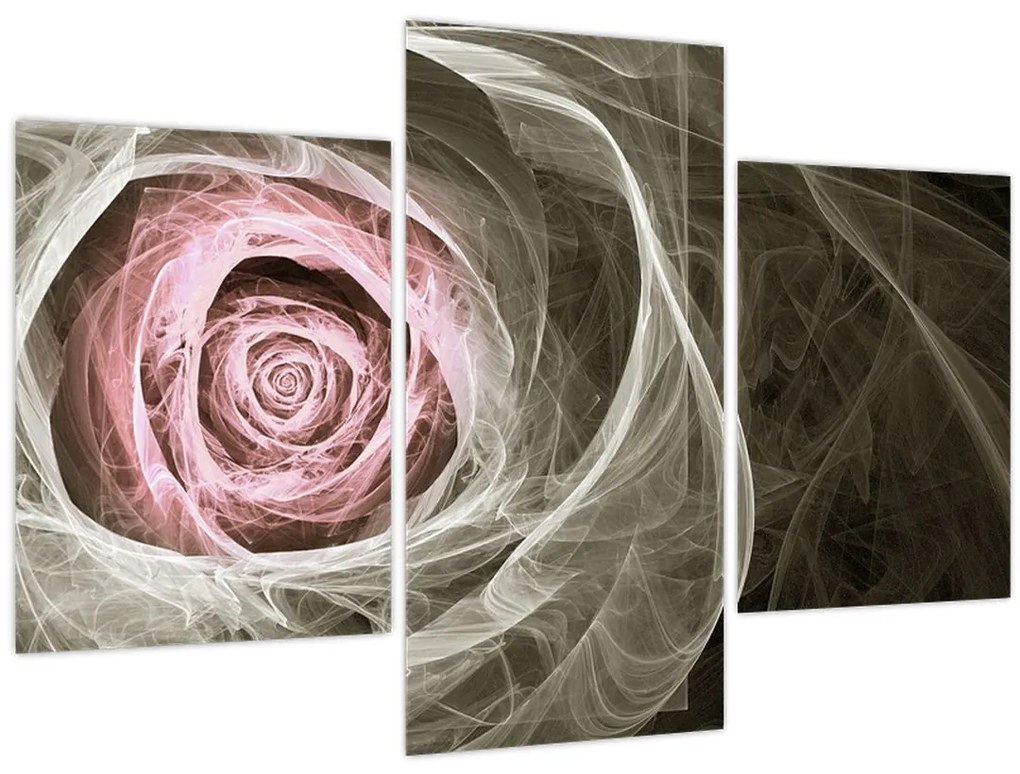 Obraz - Abstraktné ruže svetlo ružová (90x60 cm)